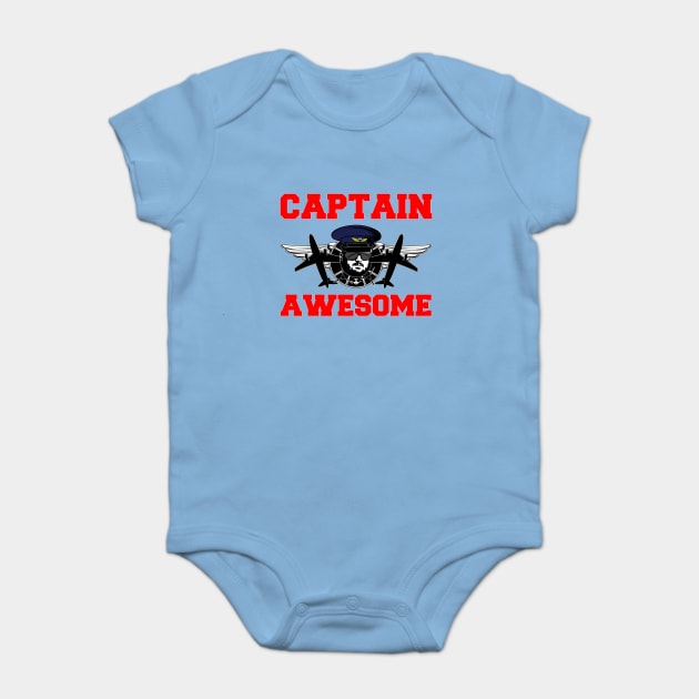 Captain Awesome Baby Bodysuit by HeeHeeTees